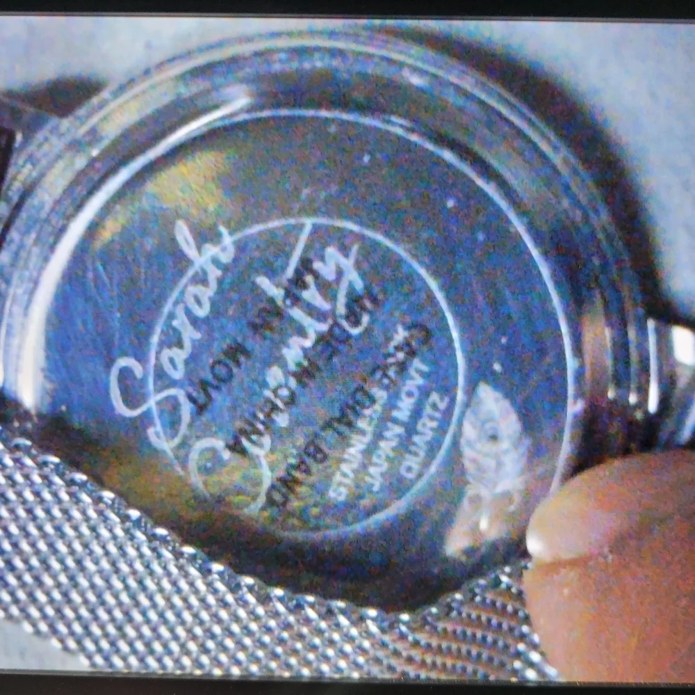 Sarah Coventry Watch Rhinestoned Bezel w/ Adjustable Magnetic Mesh Band